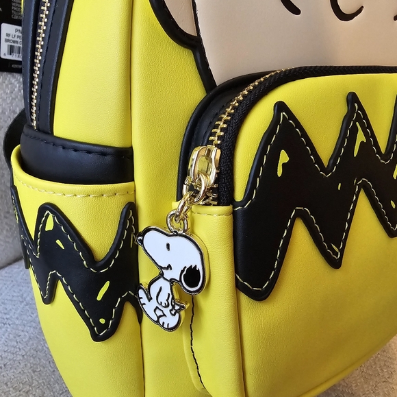 Loungefly Peanuts Charlie Brown  Mini Backpack NWT - Picture 2 of 4
